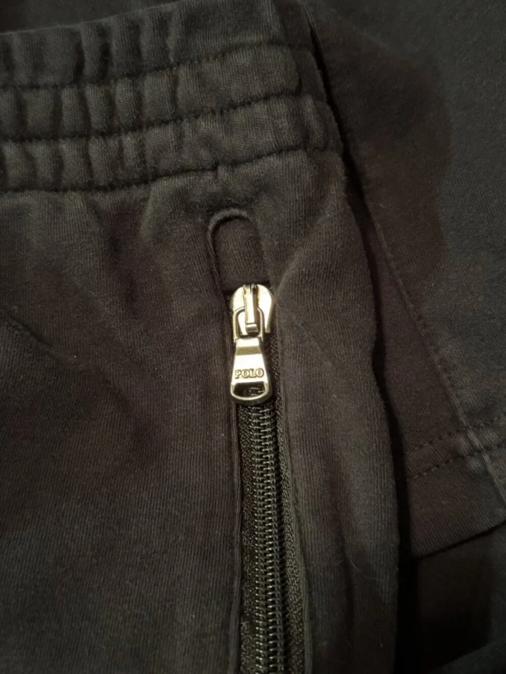 Polo Ralph Lauren Mens Knit Wide Leg Track Pants Black Sweatpants M 32x28 Pony